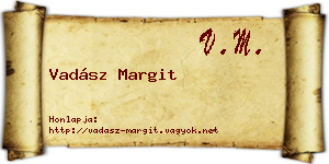 Vadász Margit névjegykártya